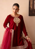 Fozia Khalid | The Velvet Rise 25 | ROSE EMBER -  Fozia Khalid Ladies Clothes - Original Designer Dress - House of Maryam