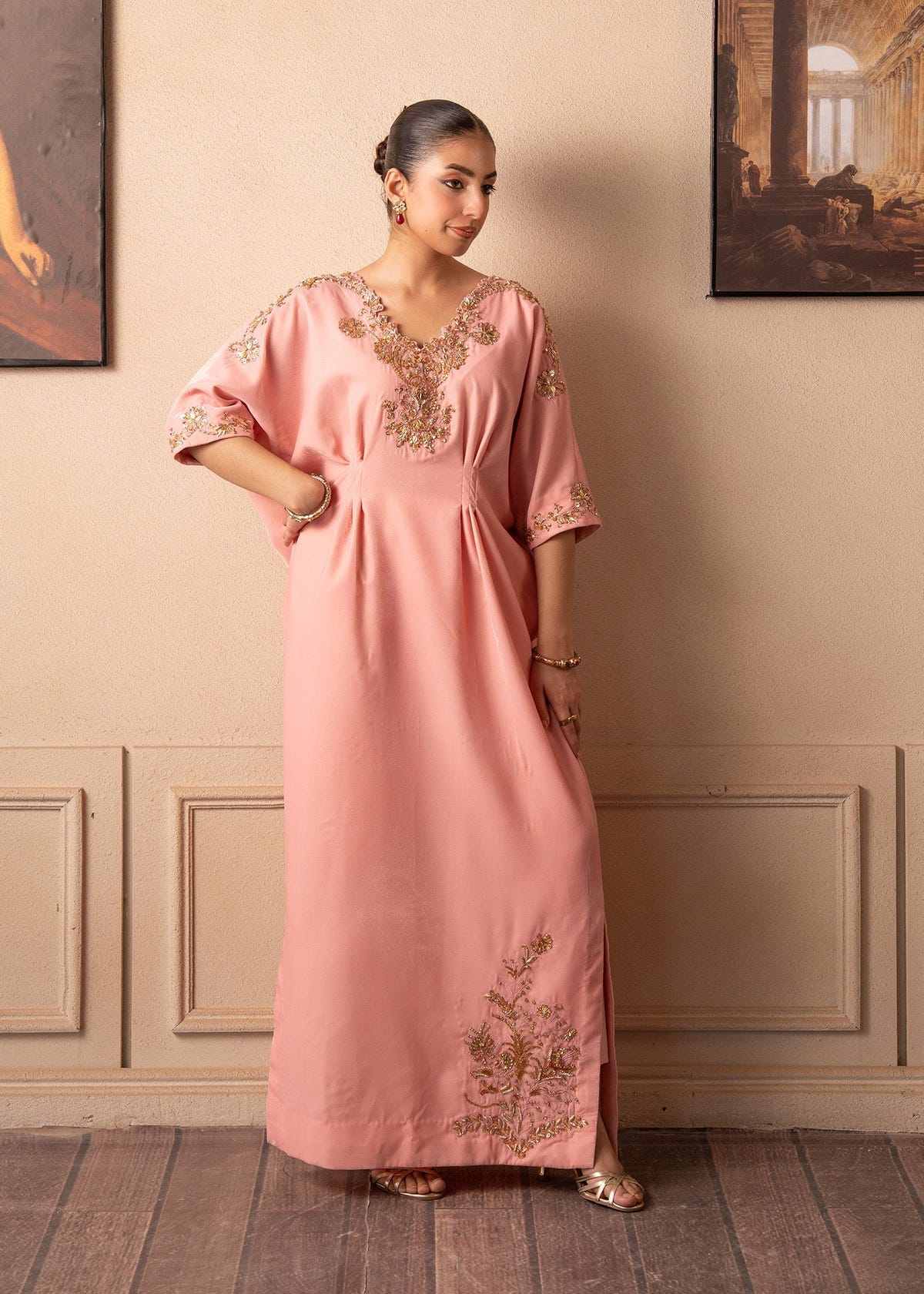 Fozia Khalid | The Velvet Rise 25 | BLUSH AURA -  Fozia Khalid Ladies Clothes - Original Designer Dress - House of Maryam