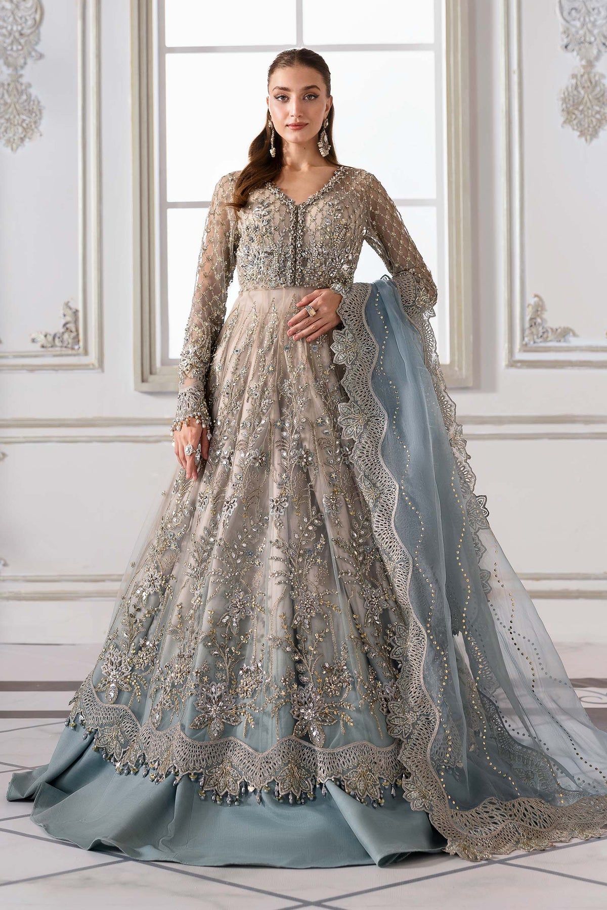 Maria B | Mbroidered 2025 | BD-3002 -  Maria B Ladies Clothes - Original Designer Dress - House of Maryam