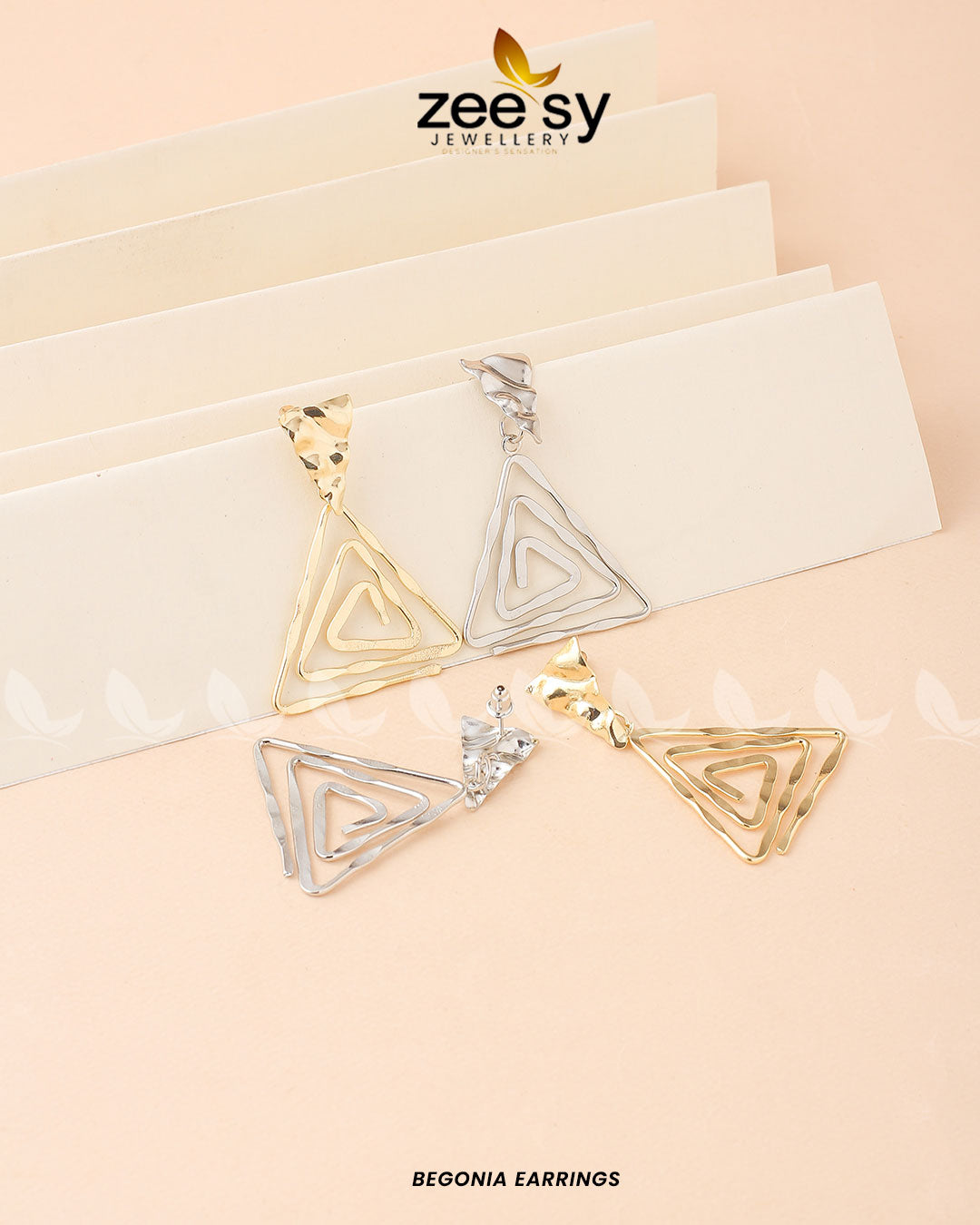 Begonia Earrings -  Zeesy Earrings - Original Designer Dress - House of Maryam