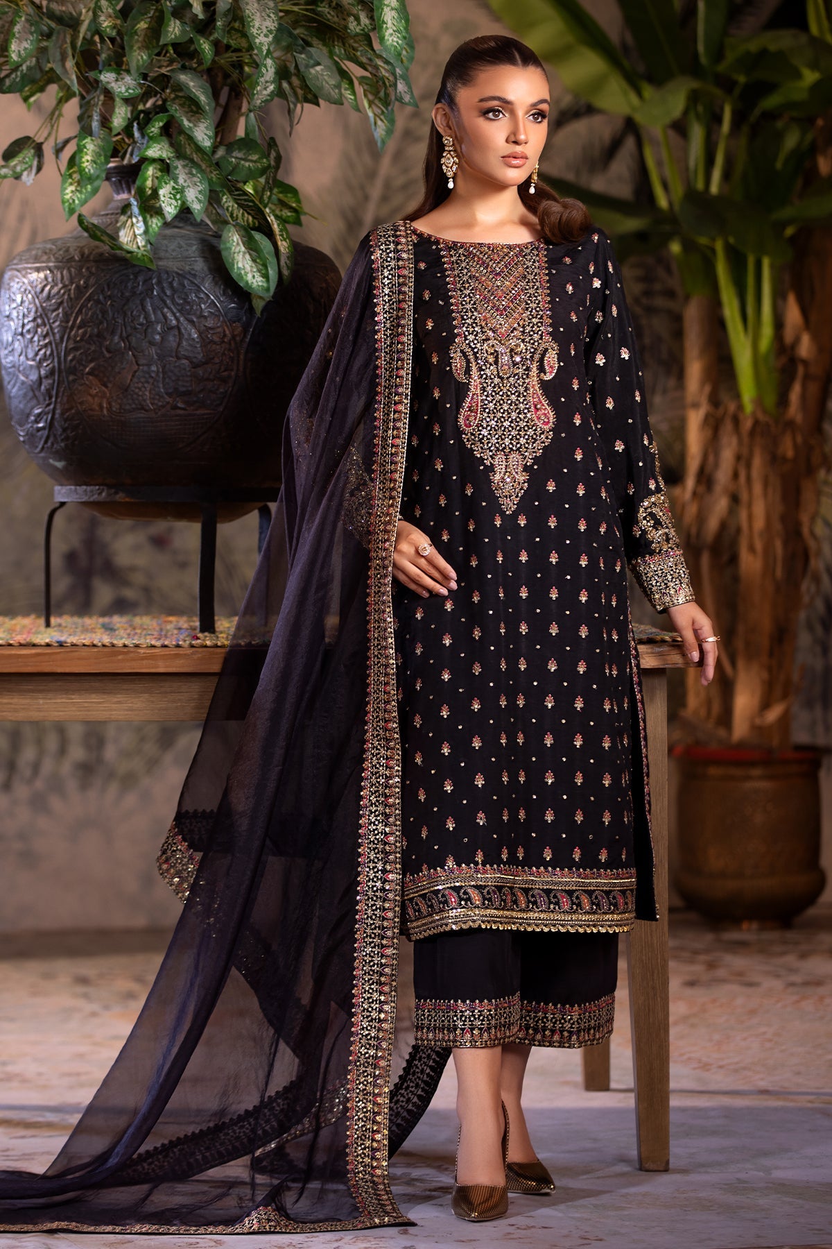 Charizma | Festive Pret | CMA-4-050 BLACK -  Charizma Formal - Original Designer Dress - House of Maryam