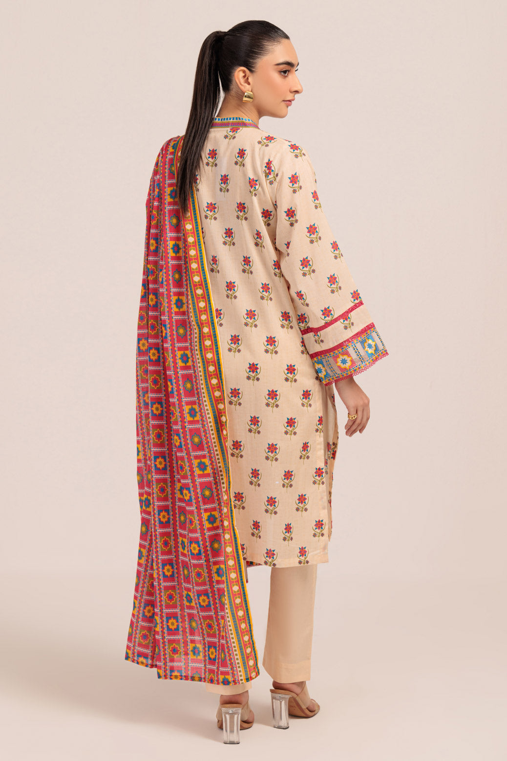 Bonanza Satrangi | O White Lawn 3 Piece (BPS1243P02) -  Bonanza Satrangi Ready To Wear - Original Designer Dress - House of Maryam