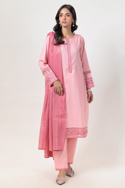 Bonanza Satrangi | Pink Jacquard 3 Piece (BPS1243P18) -  Bonanza Satrangi Ready To Wear - Original Designer Dress - House of Maryam