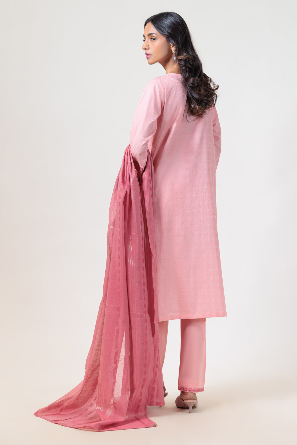 Bonanza Satrangi | Pink Jacquard 3 Piece (BPS1243P18) -  Bonanza Satrangi Ready To Wear - Original Designer Dress - House of Maryam