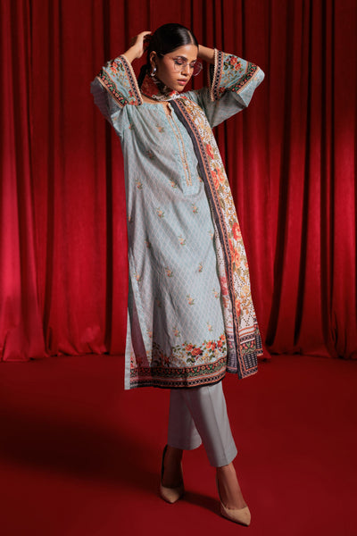 Bonanza Satrangi | Blue Lawn 3 Piece (BPS1243P22) -  Bonanza Satrangi Ready To Wear - Original Designer Dress - House of Maryam