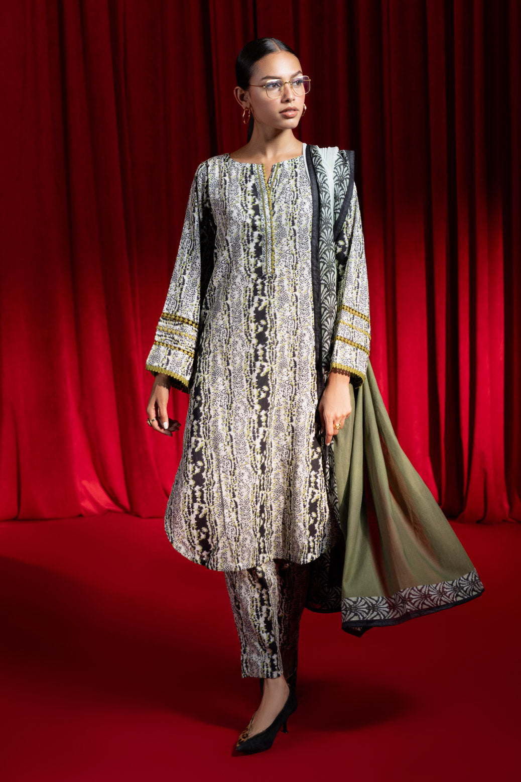 Bonanza Satrangi | Beige Cambric 3 Piece (BPS1243P25) -  Bonanza Satrangi Ready To Wear - Original Designer Dress - House of Maryam