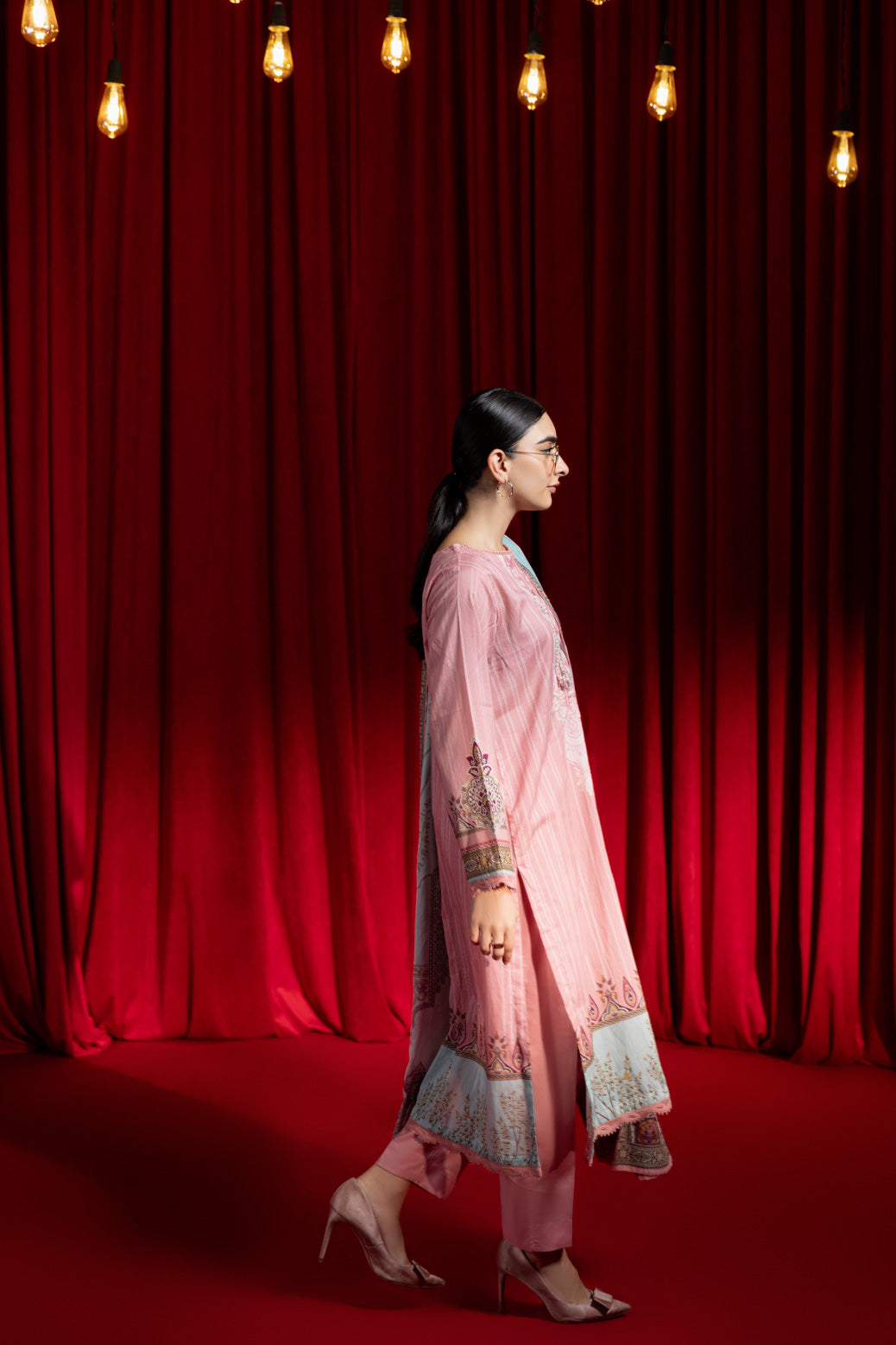 Bonanza Satrangi | Pink Lawn 3 Piece (BPS1243P26) -  Bonanza Satrangi Ready To Wear - Original Designer Dress - House of Maryam