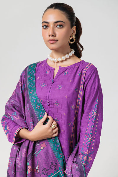 Bonanza Satrangi | Purple Jacquard 3 Piece (BPS2243P08) -  Bonanza Satrangi Ready To Wear - Original Designer Dress - House of Maryam