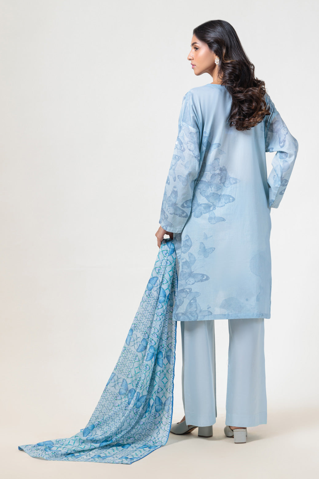 Bonanza Satrangi | Grey Lawn 3 Piece (BPS2243P16) -  Bonanza Satrangi Ready To Wear - Original Designer Dress - House of Maryam