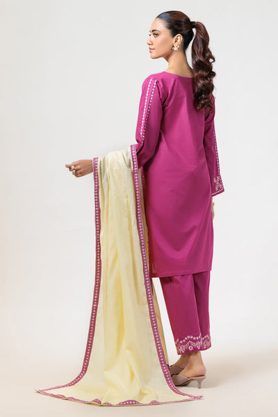 Bonanza Satrangi | Purple Cambric 3 Piece (BPS5243P07) -  Bonanza Satrangi Ready To Wear - Original Designer Dress - House of Maryam