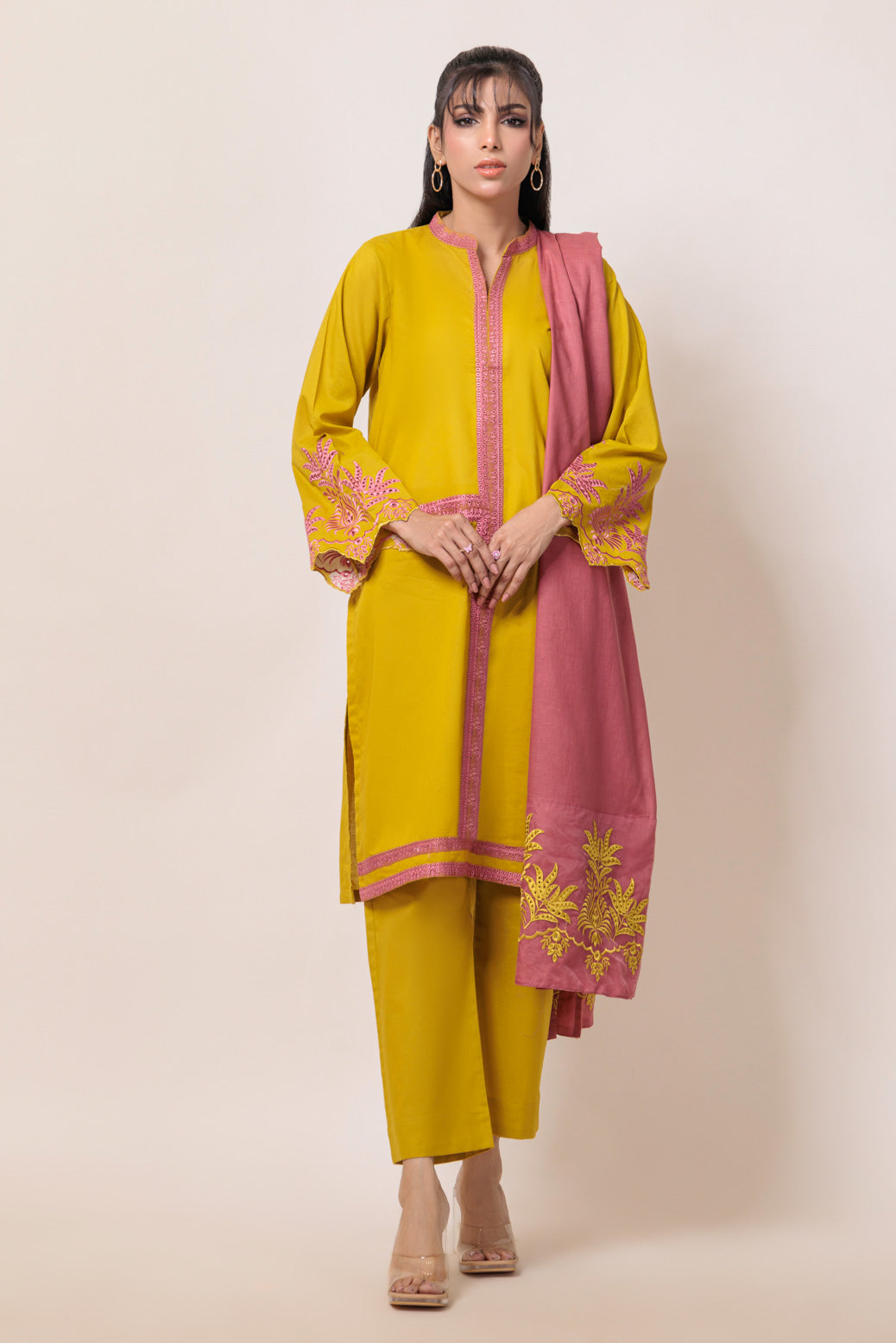 Bonanza Satrangi | Dhani Cambric 3 Piece (BPS5243P09) -  Bonanza Satrangi Ready To Wear - Original Designer Dress - House of Maryam