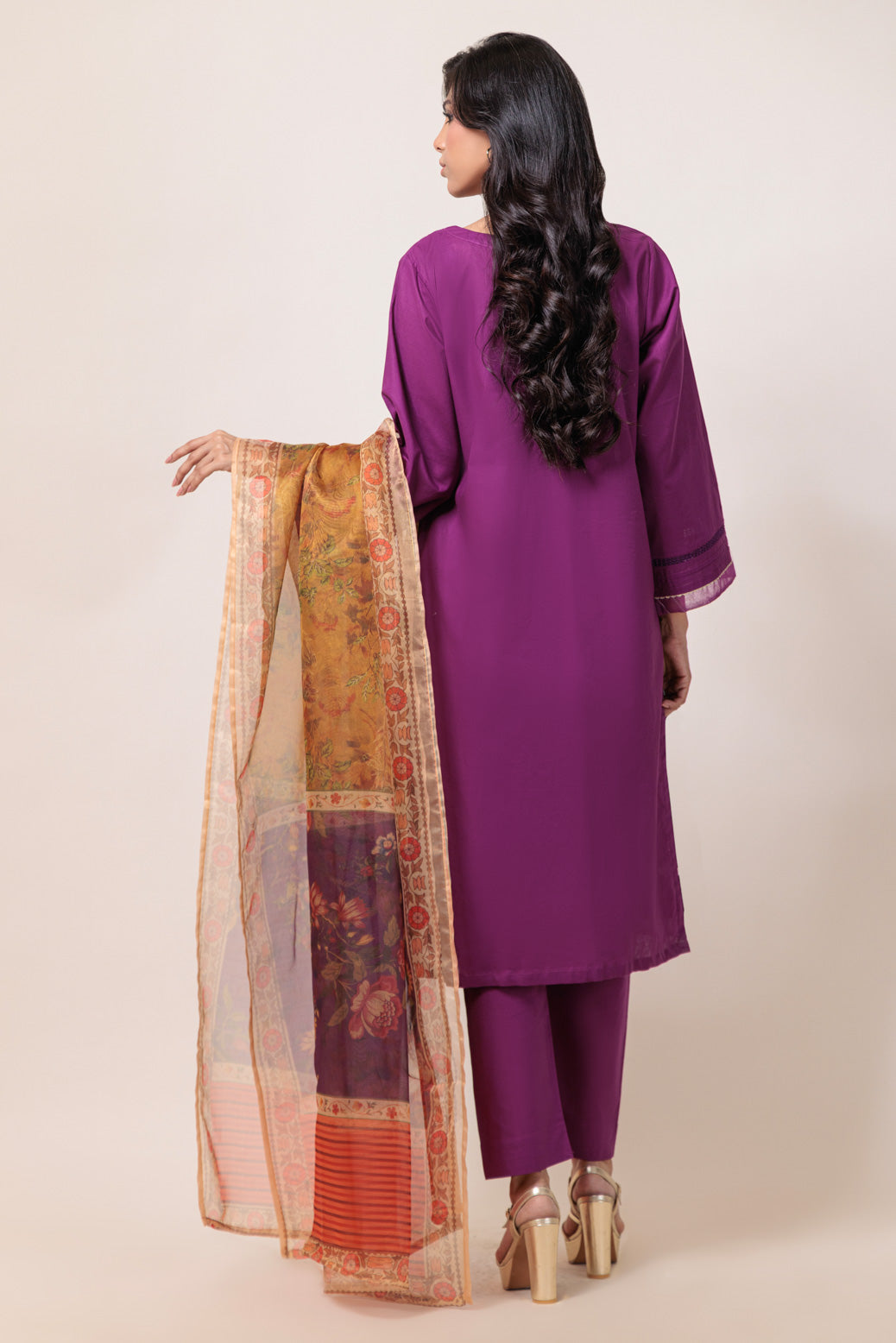 Bonanza Satrangi | Purple Cambric 3 Piece (BPS5243P36) -  Bonanza Satrangi Ready To Wear - Original Designer Dress - House of Maryam