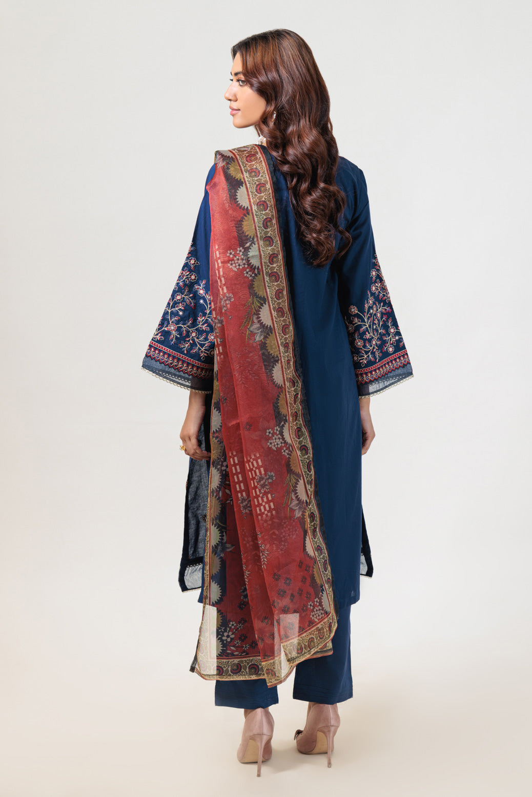 Bonanza Satrangi | Blue Cambric 3 Piece (BPS5243P37) -  Bonanza Satrangi Ready To Wear - Original Designer Dress - House of Maryam