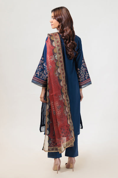 Bonanza Satrangi | Blue Cambric 3 Piece (BPS5243P37) -  Bonanza Satrangi Ready To Wear - Original Designer Dress - House of Maryam