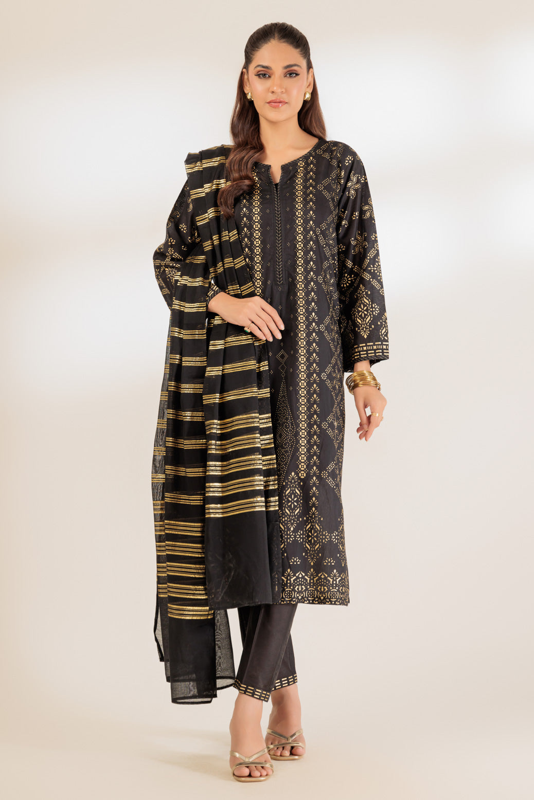 Bonanza Satrangi | Black Viscose 3 Piece (BPS5243P42) -  Bonanza Satrangi Ready To Wear - Original Designer Dress - House of Maryam