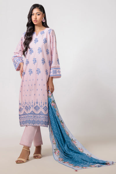 Bonanza Satrangi | Pink Cambric 3 Piece (BPS6243P04) -  Bonanza Satrangi Ready To Wear - Original Designer Dress - House of Maryam