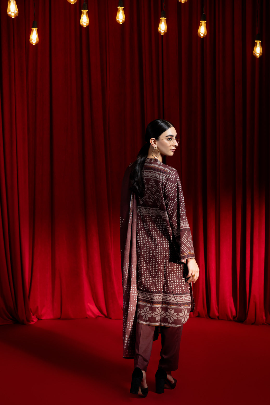 Bonanza Satrangi | Brown Lawn 3 Piece (BPS6243P29) -  Bonanza Satrangi Ready To Wear - Original Designer Dress - House of Maryam