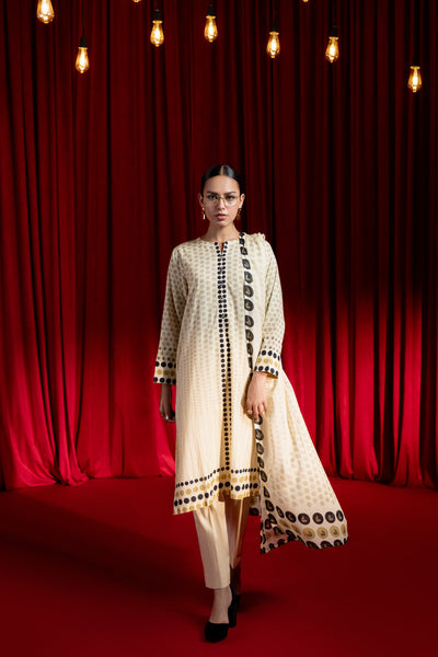 Bonanza Satrangi | Yellow Lawn 3 Piece (BPS6243P31) -  Bonanza Satrangi Ready To Wear - Original Designer Dress - House of Maryam