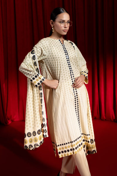Bonanza Satrangi | Yellow Lawn 3 Piece (BPS6243P31) -  Bonanza Satrangi Ready To Wear - Original Designer Dress - House of Maryam