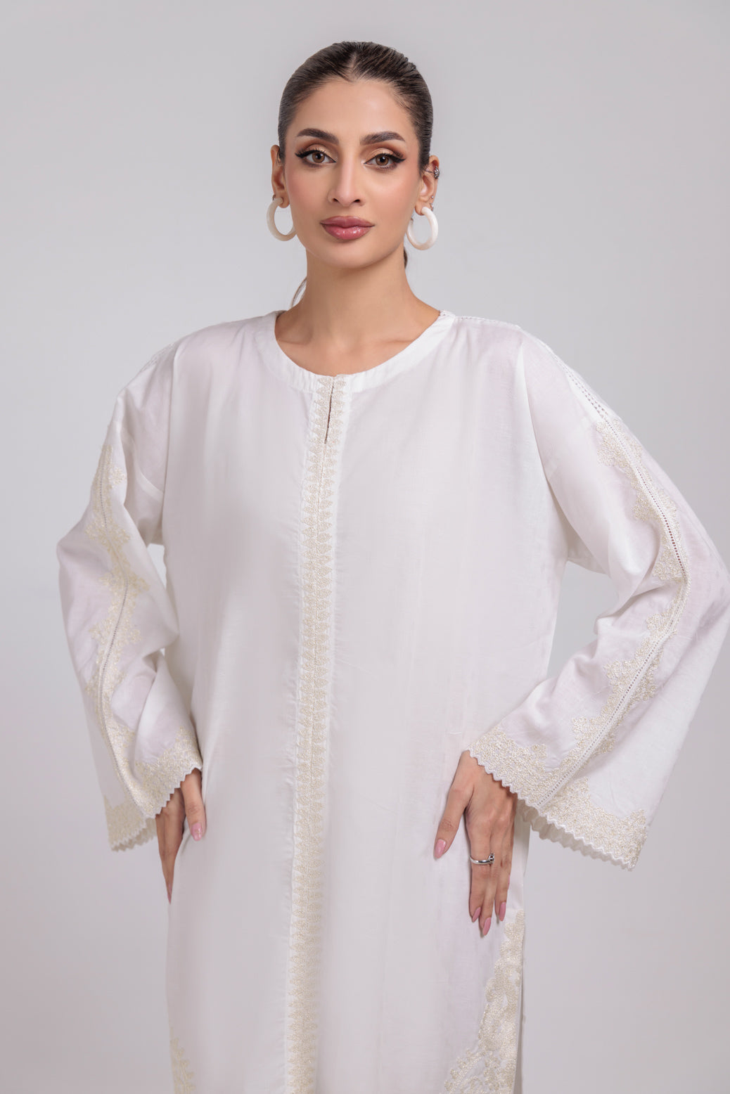 Bonanza Satrangi | White Jacquard 2 Piece (BPS7242P01) -  Bonanza Satrangi Ready To Wear - Original Designer Dress - House of Maryam