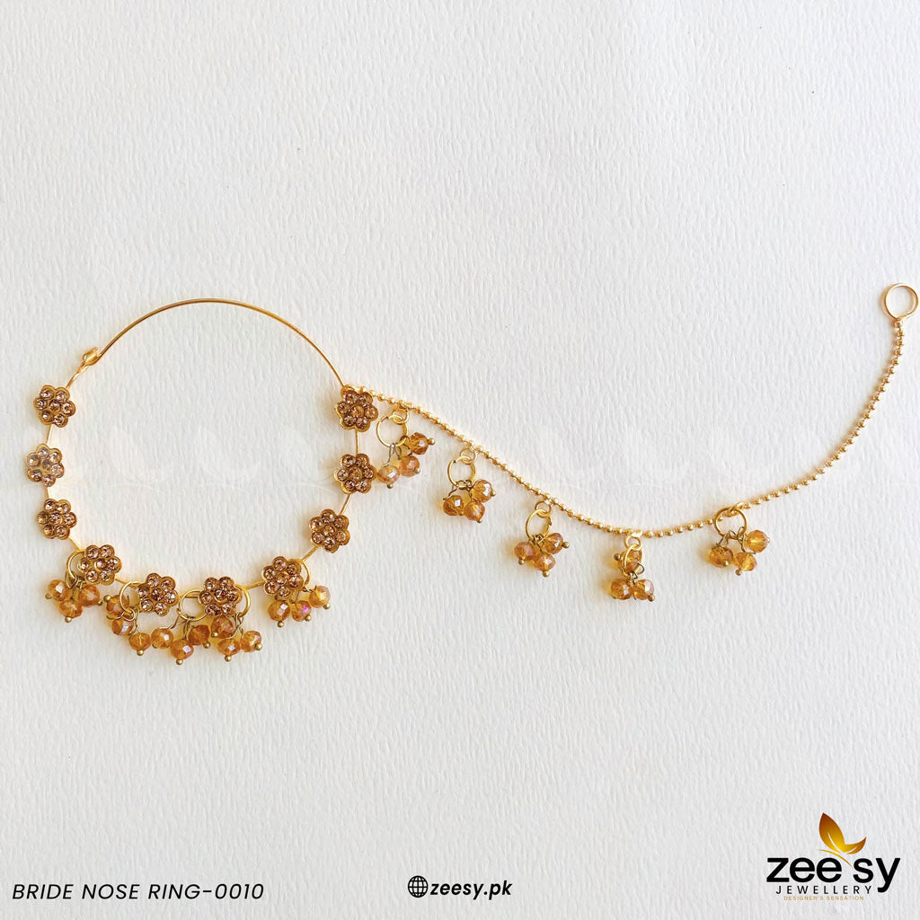 Bride Nose Ring-0010 -  Zeesy Nose ring - Original Designer Dress - House of Maryam