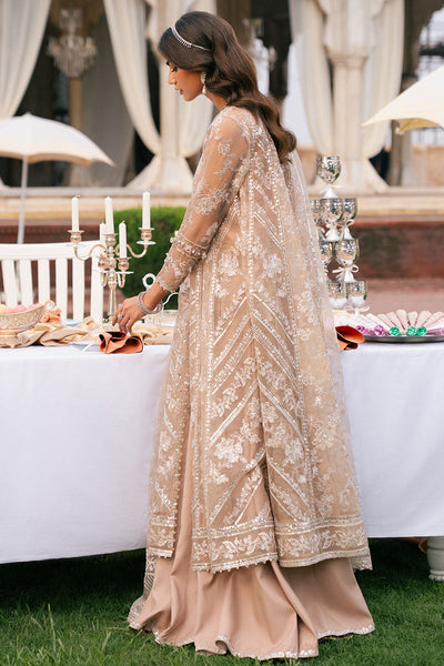Cross Stitch | Wedding Pret | Bronze Blaze-3PC Organza Embroidered Pret