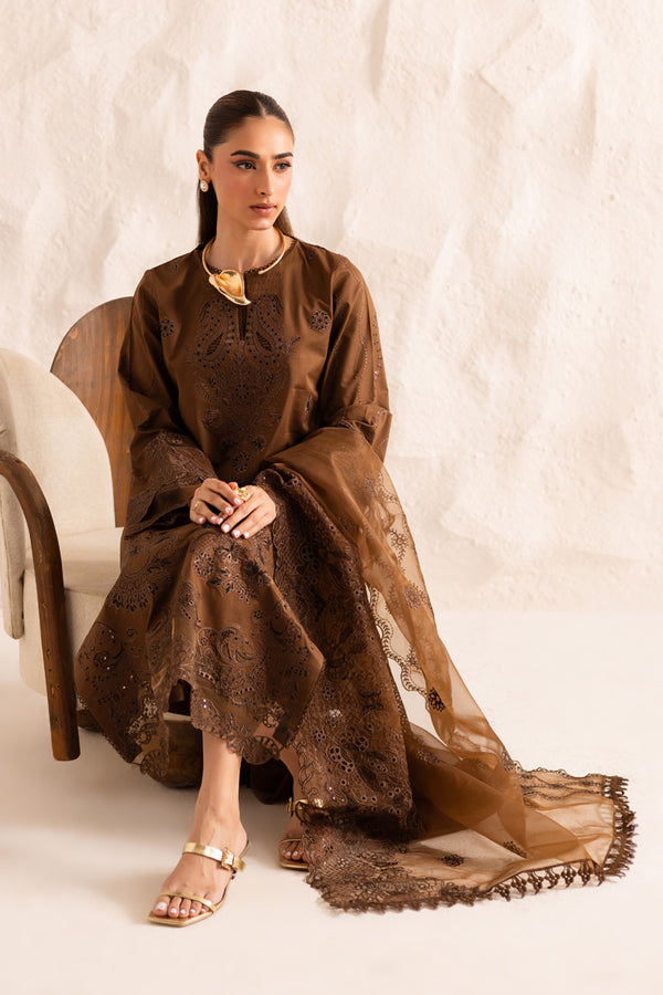 Marjjan | Guzel Lawn | SMC 206-A (Brown) -  Marjjan Ladies Clothes - Original Designer Dress - House of Maryam