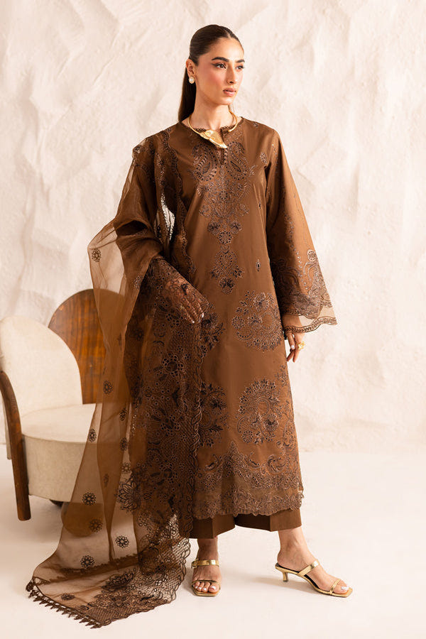Marjjan | Guzel Lawn | SMC 206-A (Brown) -  Marjjan Ladies Clothes - Original Designer Dress - House of Maryam