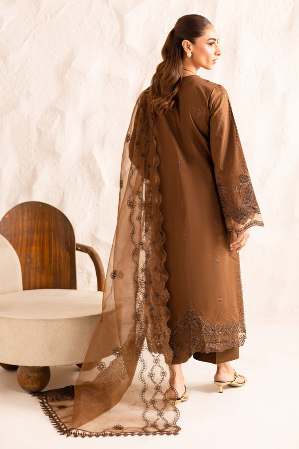 Marjjan | Guzel Lawn | SMC 206-A (Brown) -  Marjjan Ladies Clothes - Original Designer Dress - House of Maryam