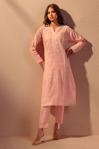 Bonanza Satrangi | Pink Cambric 2 Piece (BS1242P03) -  Bonanza Satrangi Ready To Wear - Original Designer Dress - House of Maryam