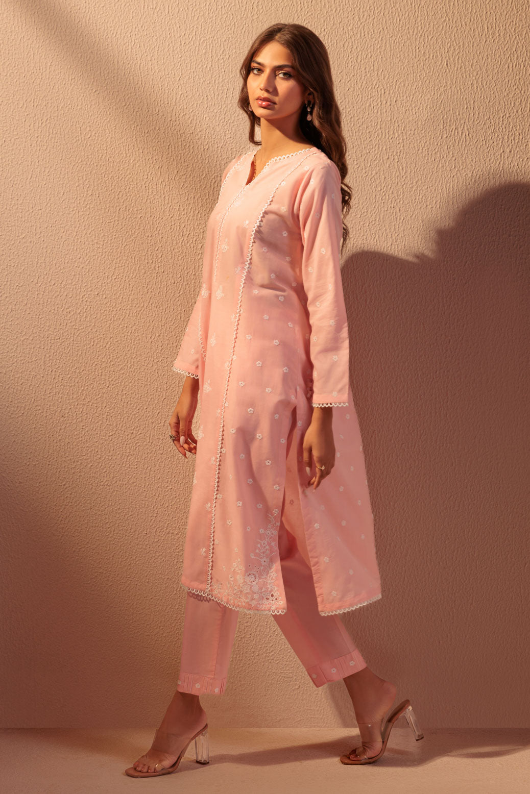 Bonanza Satrangi | Pink Cambric 2 Piece (BS1242P03) -  Bonanza Satrangi Ready To Wear - Original Designer Dress - House of Maryam