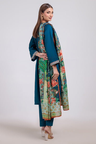 Bonanza Satrangi | Blue Cambric 3 Piece (BS1243P05) -  Bonanza Satrangi Ready To Wear - Original Designer Dress - House of Maryam