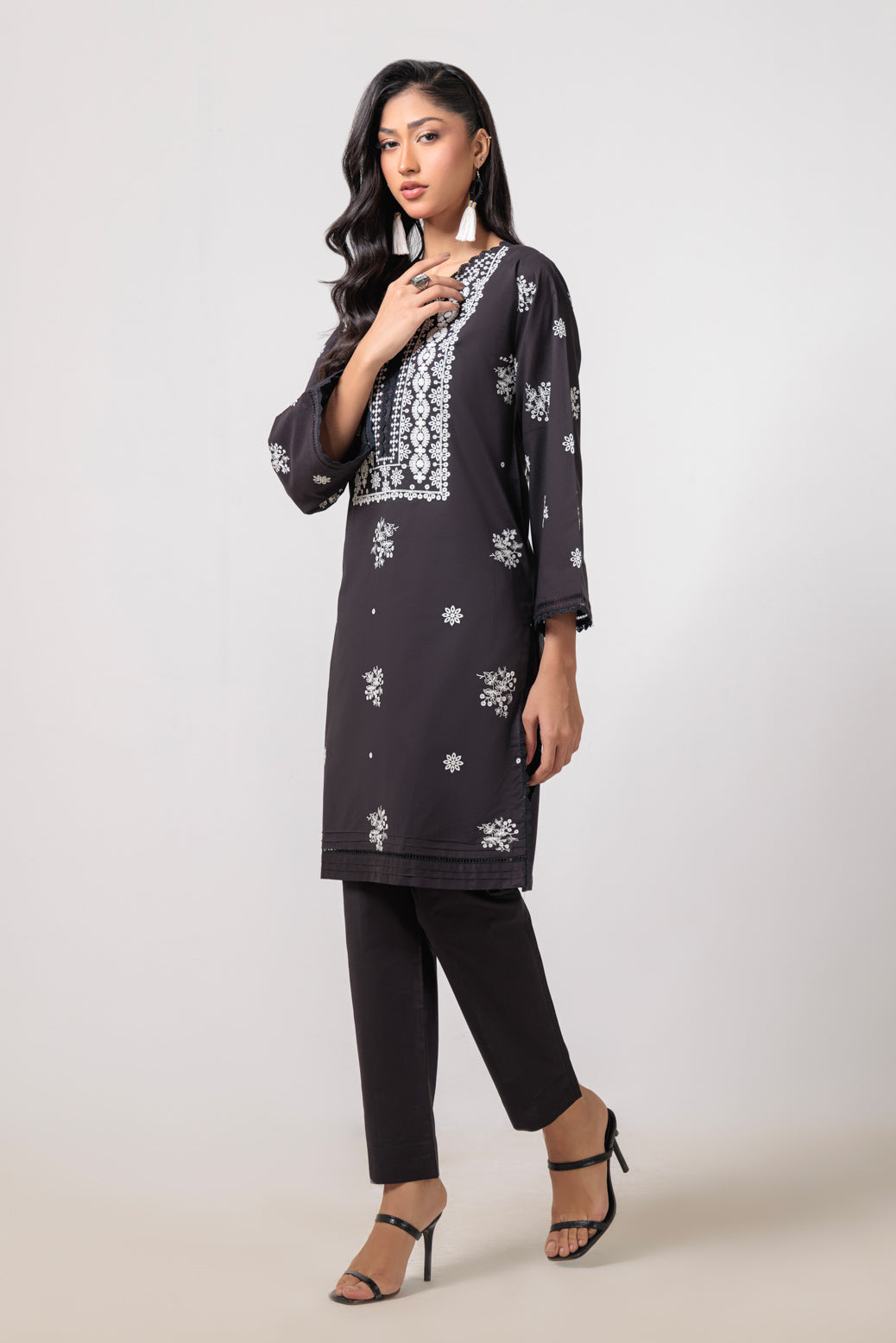 Bonanza Satrangi | Black Cambric 2 Piece (BS2242P10) -  Bonanza Satrangi Ready To Wear - Original Designer Dress - House of Maryam