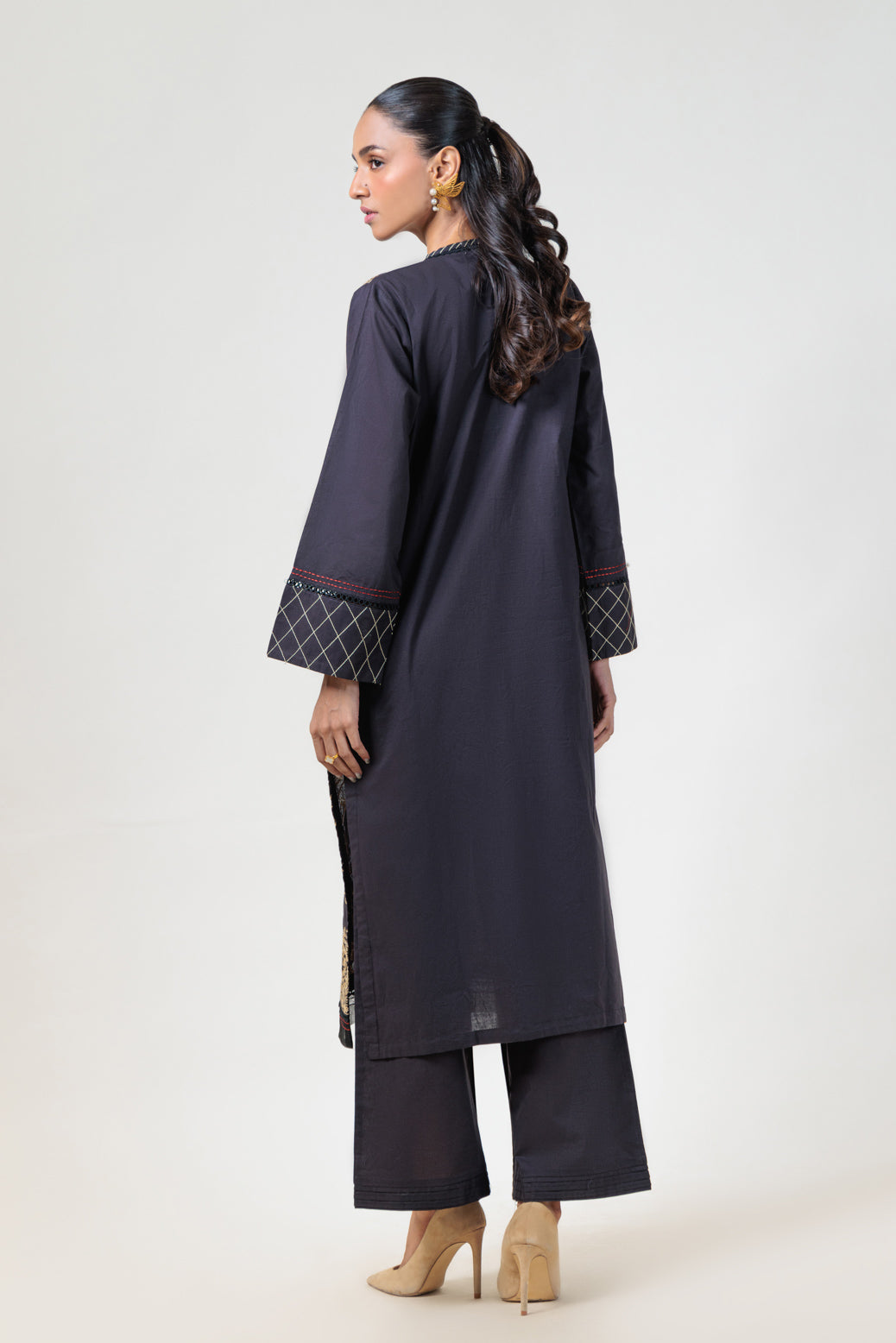 Bonanza Satrangi | Black Cambric 2 Piece (BS5242P02) -  Bonanza Satrangi Ready To Wear - Original Designer Dress - House of Maryam