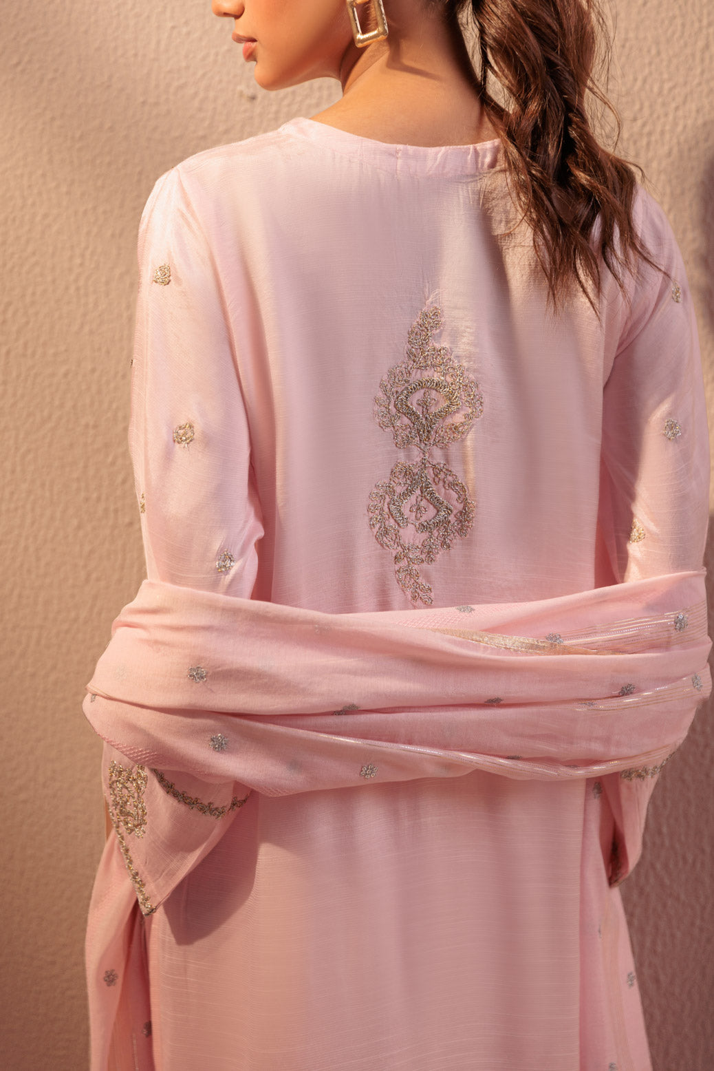 Bonanza Satrangi | Pink Raw Silk 3 Piece (BS5243P07) -  Bonanza Satrangi Ready To Wear - Original Designer Dress - House of Maryam