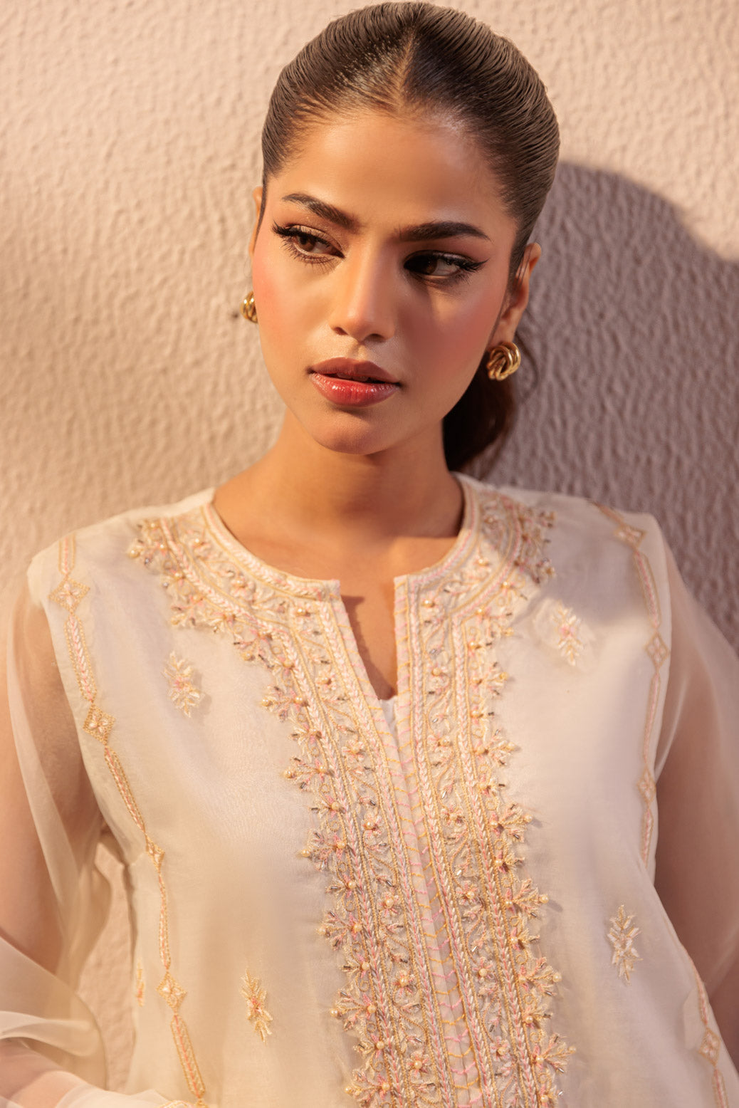 Bonanza Satrangi | White Organza 3 Piece (BS5243P09) -  Bonanza Satrangi Ready To Wear - Original Designer Dress - House of Maryam