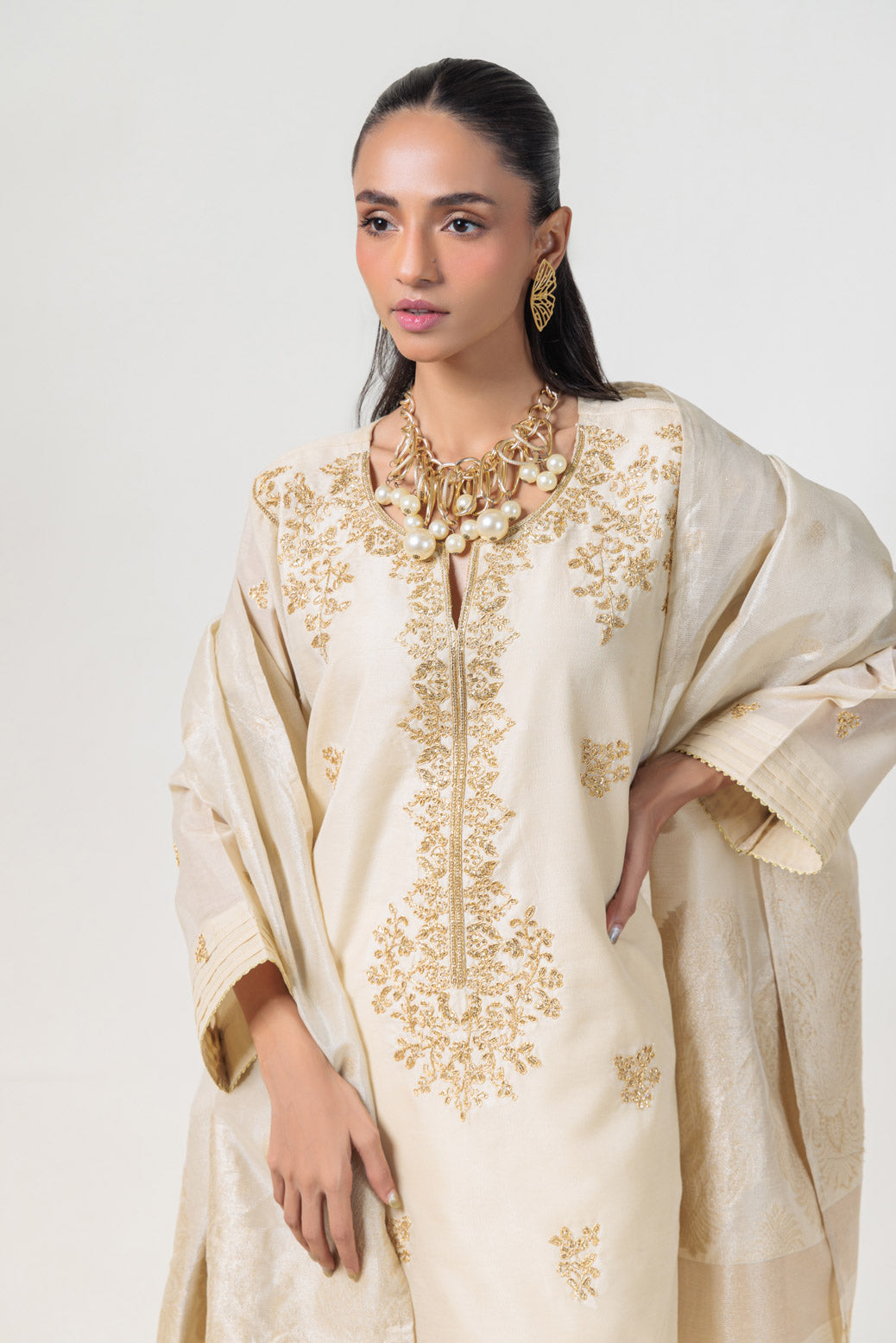 Bonanza Satrangi | Beige Dyed 3 Piece (BS5243P24) -  Bonanza Satrangi Ready To Wear - Original Designer Dress - House of Maryam