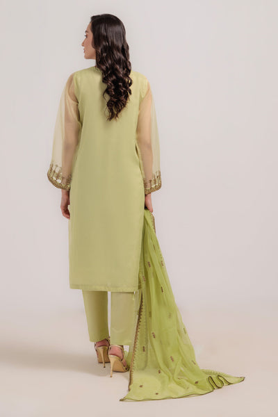 Bonanza Satrangi | Green Organza 3 Piece (BS5243P26) -  Bonanza Satrangi Ready To Wear - Original Designer Dress - House of Maryam