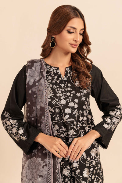 Bonanza Satrangi | Black Cambric 3 Piece (BS6243P03) -  Bonanza Satrangi Ready To Wear - Original Designer Dress - House of Maryam