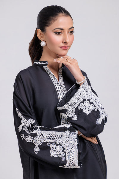 Bonanza Satrangi | Black Silk 2 Piece (BS7242P02) -  Bonanza Satrangi Ready To Wear - Original Designer Dress - House of Maryam