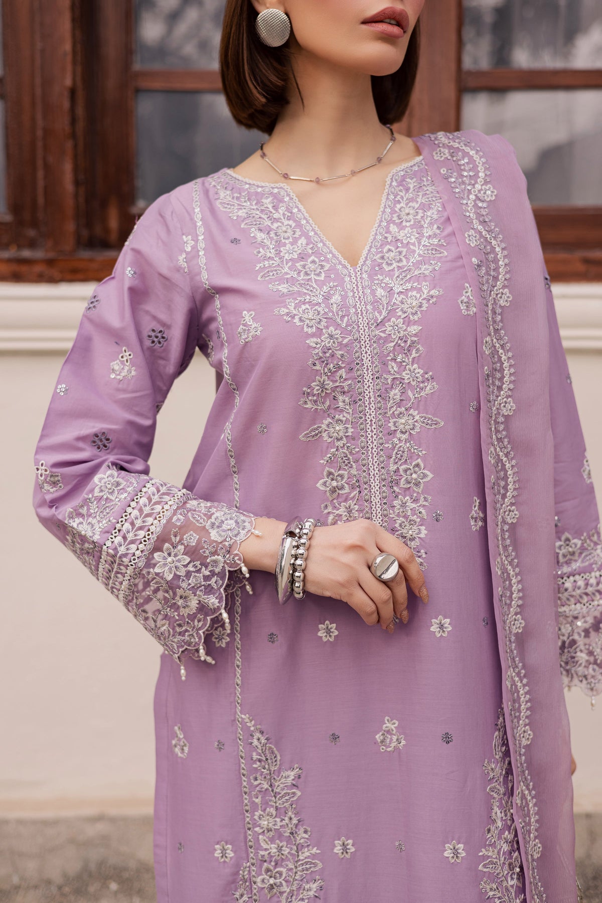 Batik | Feyre Luxury Lawn Eid Edit 26' | Banafsh 3Pc-7
