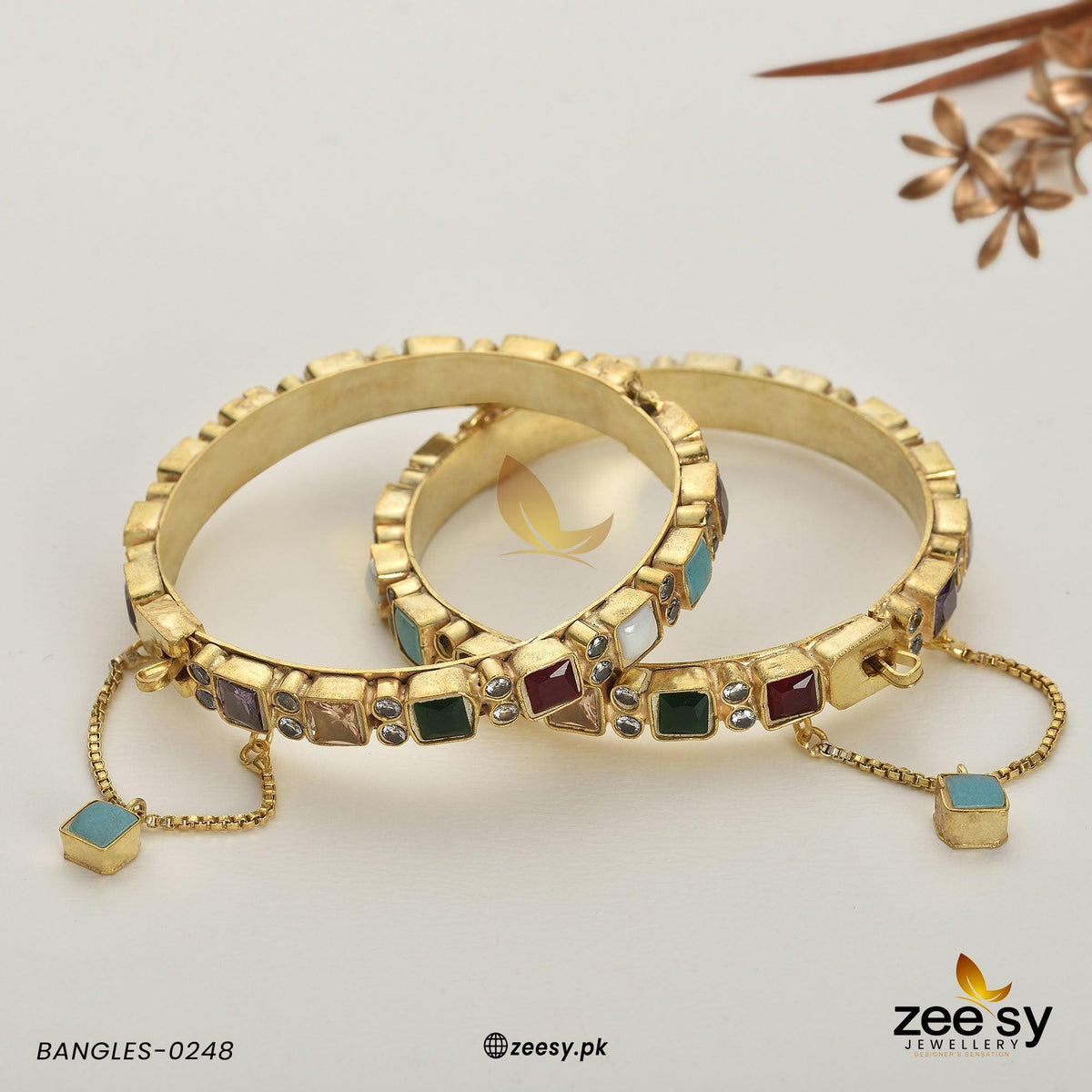 Farshi Bangles-0248 -  Zeesy Bangles - Original Designer Dress - House of Maryam