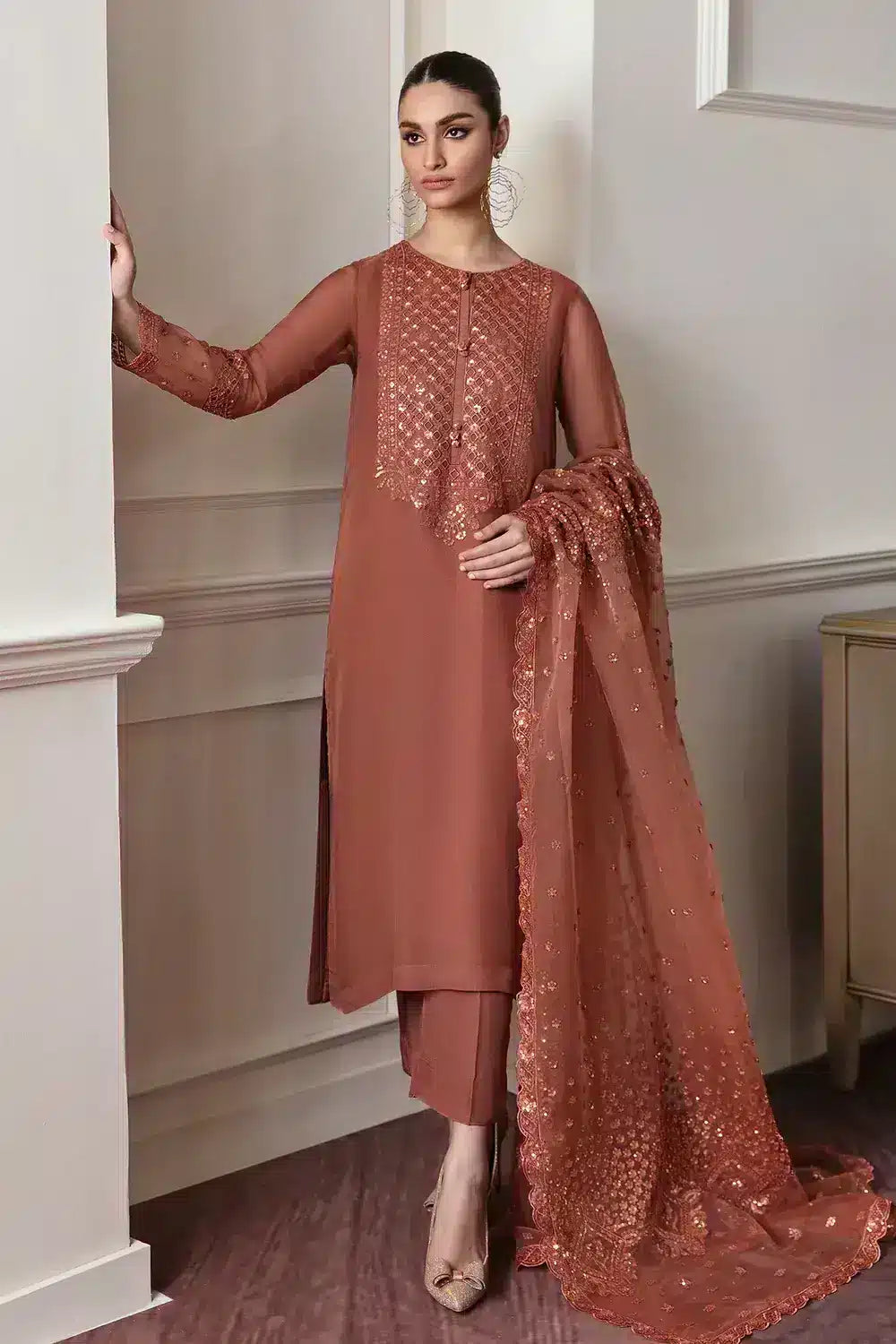 Baroque | Formals Collection | UF-296 by Designer Baroque - House of Maryam - Pakistani Designer Ethnic Wear in {{ shop.shopifyCountryName }}