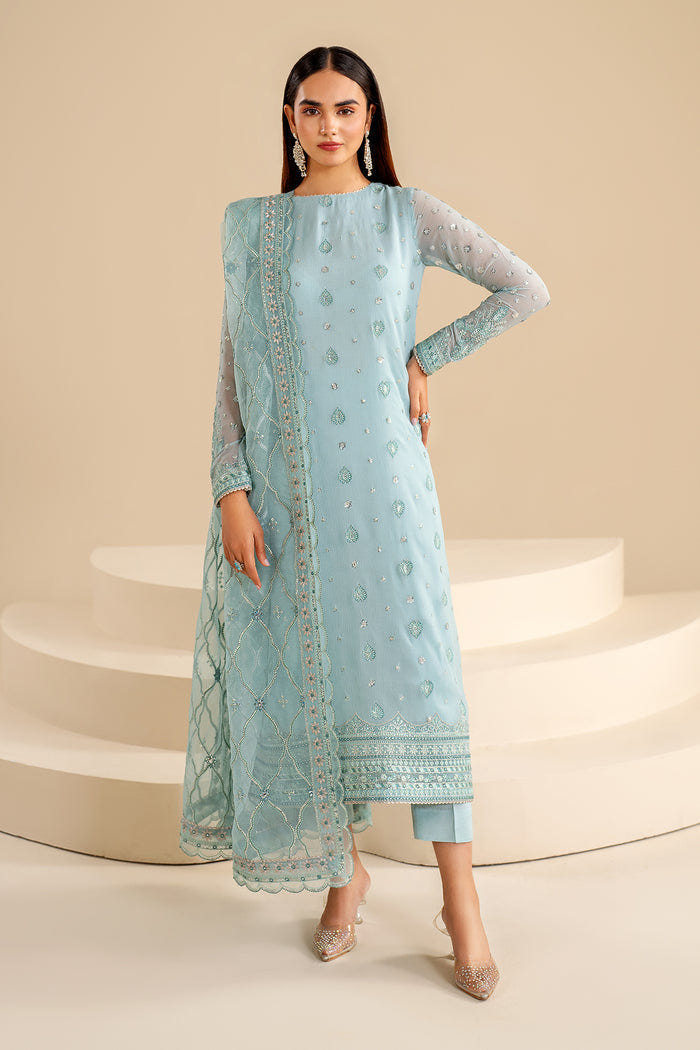Baroque | Velvet Formals | CHIFFON UF-624 -  Baroque Ladies Clothes - Original Designer Dress - House of Maryam