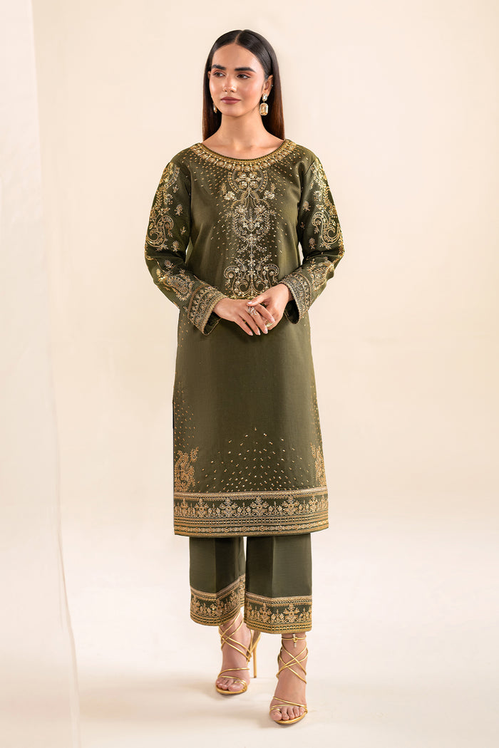Baroque | Luxury Formals 24 | SILK UF-616 -  Baroque Ladies Clothes - Original Designer Dress - House of Maryam