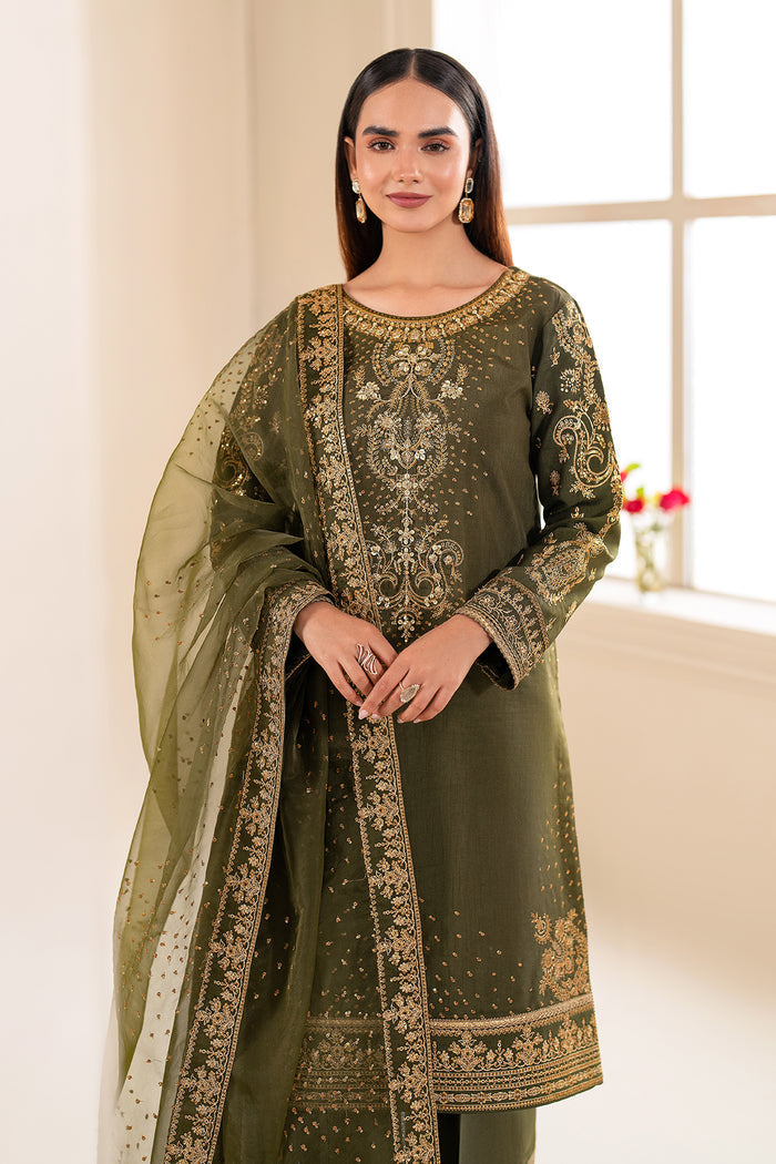 Baroque | Luxury Formals 24 | SILK UF-616 -  Baroque Ladies Clothes - Original Designer Dress - House of Maryam
