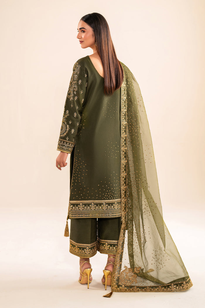 Baroque | Luxury Formals 24 | SILK UF-616 -  Baroque Ladies Clothes - Original Designer Dress - House of Maryam