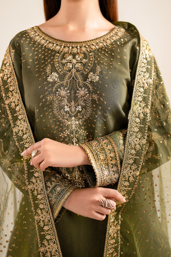 Baroque | Luxury Formals 24 | SILK UF-616 -  Baroque Ladies Clothes - Original Designer Dress - House of Maryam