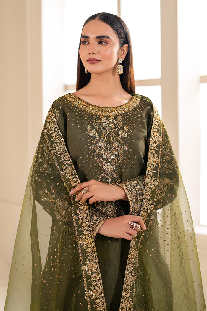 Baroque | Luxury Formals 24 | SILK UF-616 -  Baroque Ladies Clothes - Original Designer Dress - House of Maryam