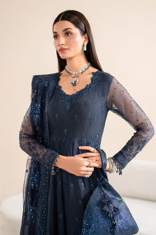 Baroque | Velvet Formals | CHIFFON UF-617 -  Baroque Ladies Clothes - Original Designer Dress - House of Maryam